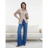 River Island Relaxed High Waisted Straight Leg Jeans Blue Denim