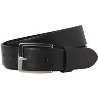 JACK & JONES Leather Rectangular Buckle Belt Black