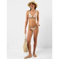 ACCESSORIZE Floral Embroidered High Leg Bikini Bottoms Ivory Mix