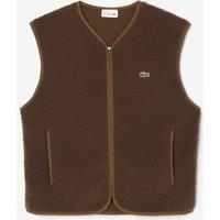 Lacoste Fleece Gilet Brown