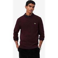 Lacoste Pure Cotton Crew Neck Jumper Dark Red