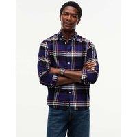 Tommy Hilfiger Pure Cotton Checked Flannel Shirt Navy Mix