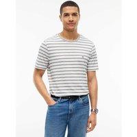 Tommy Hilfiger Pure Cotton Striped T-Shirt Ecru Mix