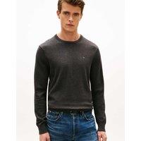 Tommy Hilfiger Essential Pure Cotton Crew Neck Jumper Grey