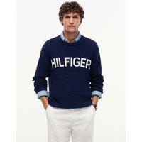 Tommy Hilfiger Pure Cotton Waffle Jumper Navy