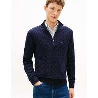 Tommy Hilfiger Classic Pure Cotton Half Zip Jumper Navy