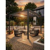 Royalcraft Pure Pergola 4M x 3M Black/Grey