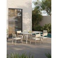 Royalcraft Nexo 6 Seater Dining Table and Chairs Light Cream