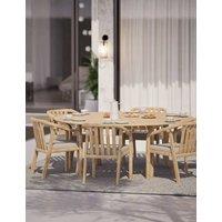 Royalcraft Maris 6 Seater Round Wood Dining Set Natural