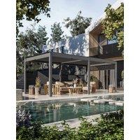 Royalcraft Luxe Pergola 6M x 3M Black/Grey