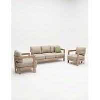 Royalcraft Evora Wood 5 Seater Lounge Set Natural