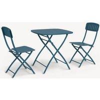 Royalcraft Venice Square Bistro Set 70cm x 70xm Dark Blue