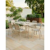 Royalcraft Porto 6 Seater Garden Dining Set Cream