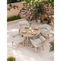 Royalcraft Roma 4 Seater Sunray Garden Dining Set Natural