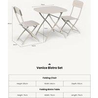 Royalcraft Venice Square Bistro Set 70cm x 70xm Cream