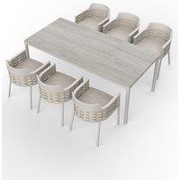 Royalcraft Olma 6 Seater Garden Dining Set Grey