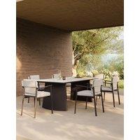 Royalcraft Oryn 6 Seater Garden Dining Set Light Cream