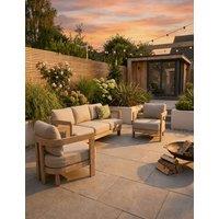 Royalcraft Evora Wood 4 Seater Garden Lounge Set Natural