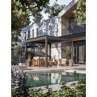 Royalcraft Luxe Aluminium Louvred Pergola 3M x 3M Black/Grey