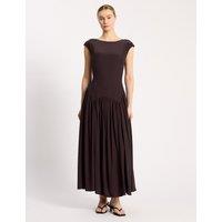 Albaray Maxi Drop Waist Dress Chocolate