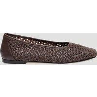 HUSH Leather Ballet Pumps Dark Brown