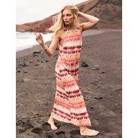 RO&ZO Tie Dye Round Neck Maxi Column dress Pink Mix
