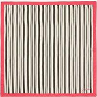 Jigsaw Pure Silk Striped Square Scarf Ivory Mix
