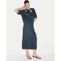 Jigsaw Pure Linen Pocket Detail Midi Pencil Skirt Blue