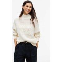 Tommy Hilfiger Pure Wool Mock Neck Jumper Ivory