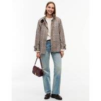 Tommy Hilfiger Pure Cotton Checked Cape Coat Brown Mix