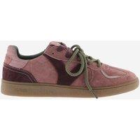 Victoria Suede Lace Up Trainers Pink