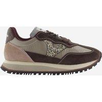 Victoria Viento Suede Lace Up Trainers Brown