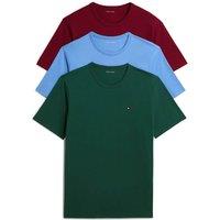 Tommy Hilfiger 3 Pack Pure Cotton T-Shirts Green Mix