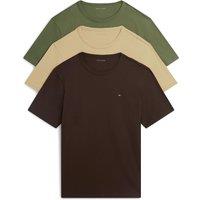 Tommy Hilfiger 3 Pack Pure Cotton T-Shirts Khaki Mix
