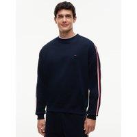 Tommy Hilfiger Pure Cotton Global Stripe Sweatshirt Navy