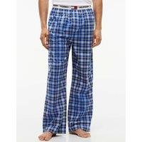 Tommy Hilfiger Pure Cotton Checked Pyjama Bottoms Blue Mix