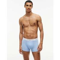 Tommy Hilfiger 3 Pack Signature Cotton Rich Boxers Blue Mix
