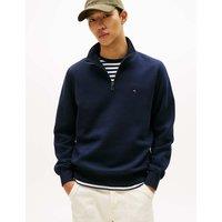 Tommy Hilfiger Essential Cotton Rich Half Zip Fleece Jumper Navy