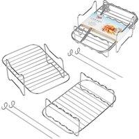 Tala 2 Tier Stainless Steel Racks with 4 Skewers Silver