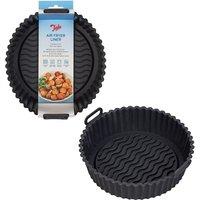 Tala Set of 2 Round Silicone 21cm Air Fryer Liners Black