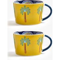 ELEANOR BOWMER Set of 2 Electric Coast Mugs Multi