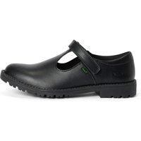 Kickers Kids' Riptape T-Bar School Shoes (7 Small-12 Small) Black