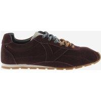 Victoria Aster Leather Lace Up Trainers Burgundy