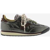 Victoria Saturno Lace Up Metallic Trainers Khaki