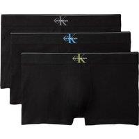 Calvin Klein 3 Pack Graphic Monogram Cotton Rich Trunks Black Mix