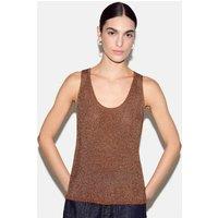 Jigsaw Metallic Scoop Neck Vest Bronze