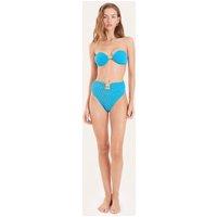 4th & Reckless High Leg Bikini Bottoms Blue