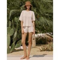 4th & Reckless Knitted Shorts Cream