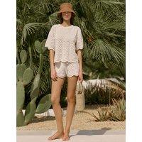 4th & Reckless Knitted Shorts Cream