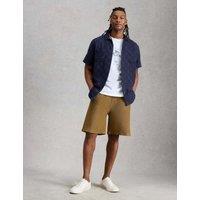 White Stuff Pure Cotton Checked Short Sleeve Shirt Navy